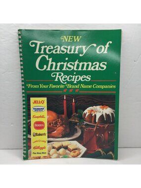 Vintage 1990 New Treasury Christmas Recipes Favorite Brand Names Spiral Cookbook